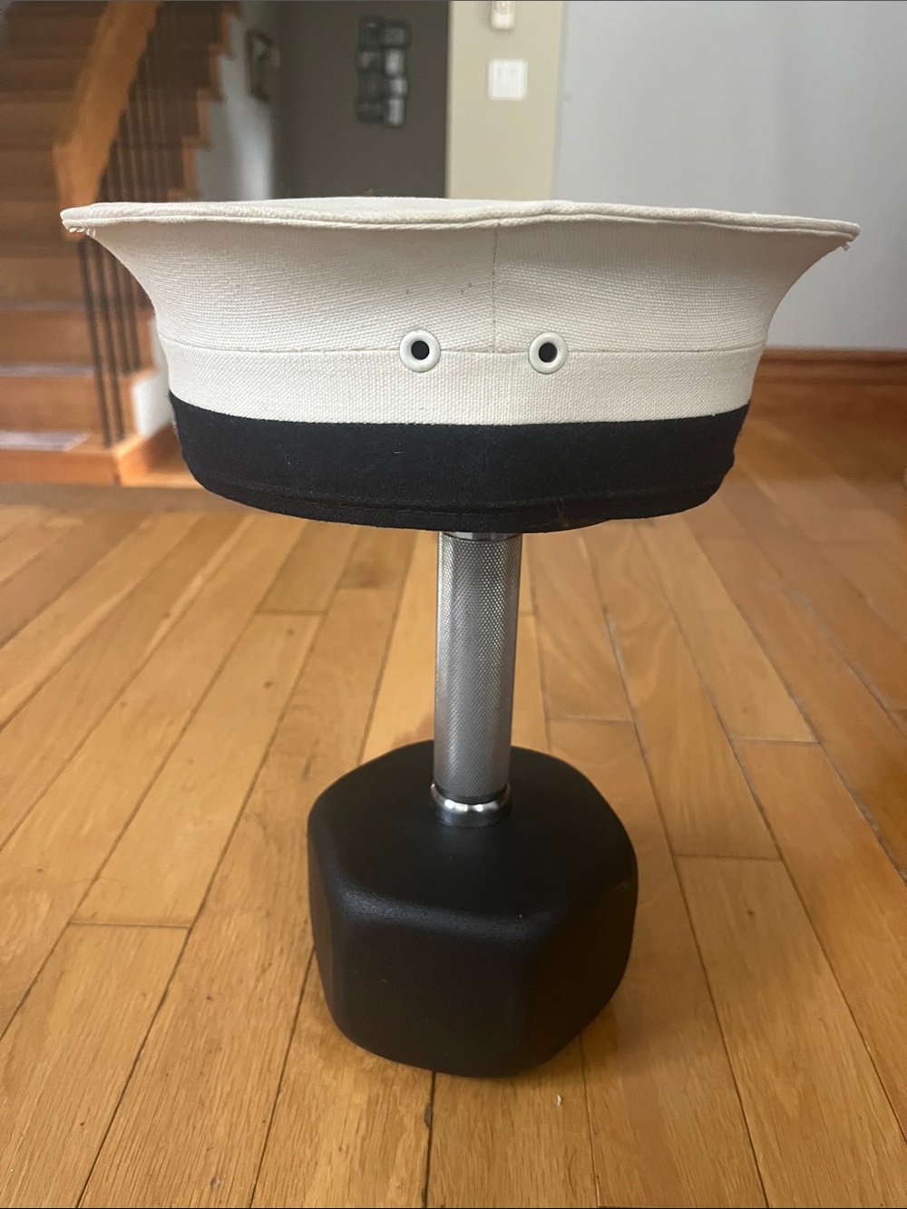 White & Navy Sailor’s Cap